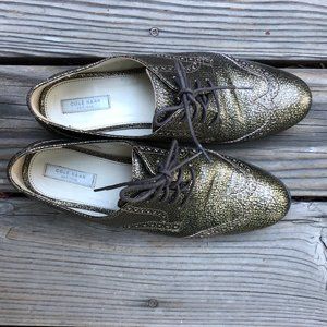 Cole Haan Jagger Wingtip Oxford Soft Gold Metallic